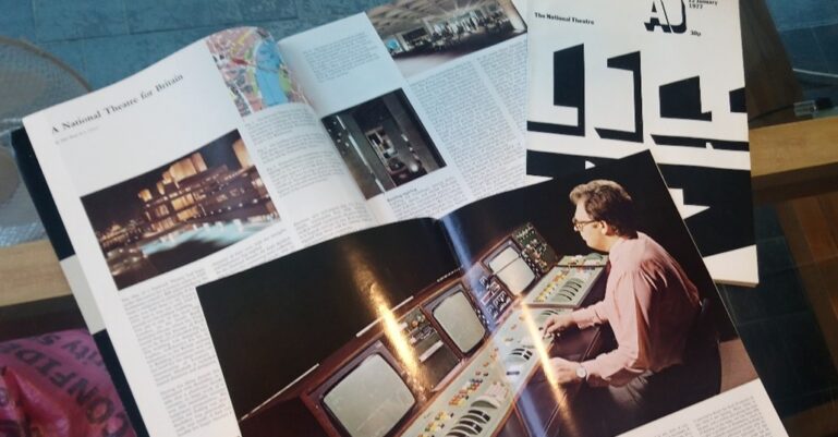 A selection of publications featuring the TPC National Theatre project, including an article regarding ‘Lightboard’ © National Theatre. TPC/4.