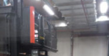 ROH Wardrobe's forklift for retrieving costume racks