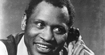 Paul Robeson in ‘Plant in the Sun’ at the Unity Theatre, 1938/1939, photograph by John Vickers.