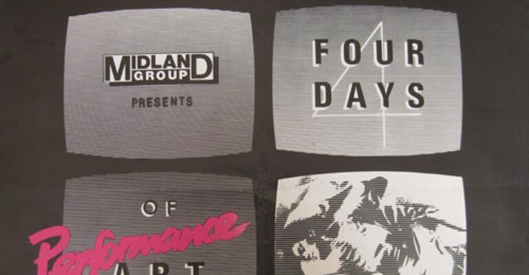 Printed Programme for ‘Four Days of Performance Art’ festival, 11-14 October 1984, at the Midland Group Art Centre, Nottingham.